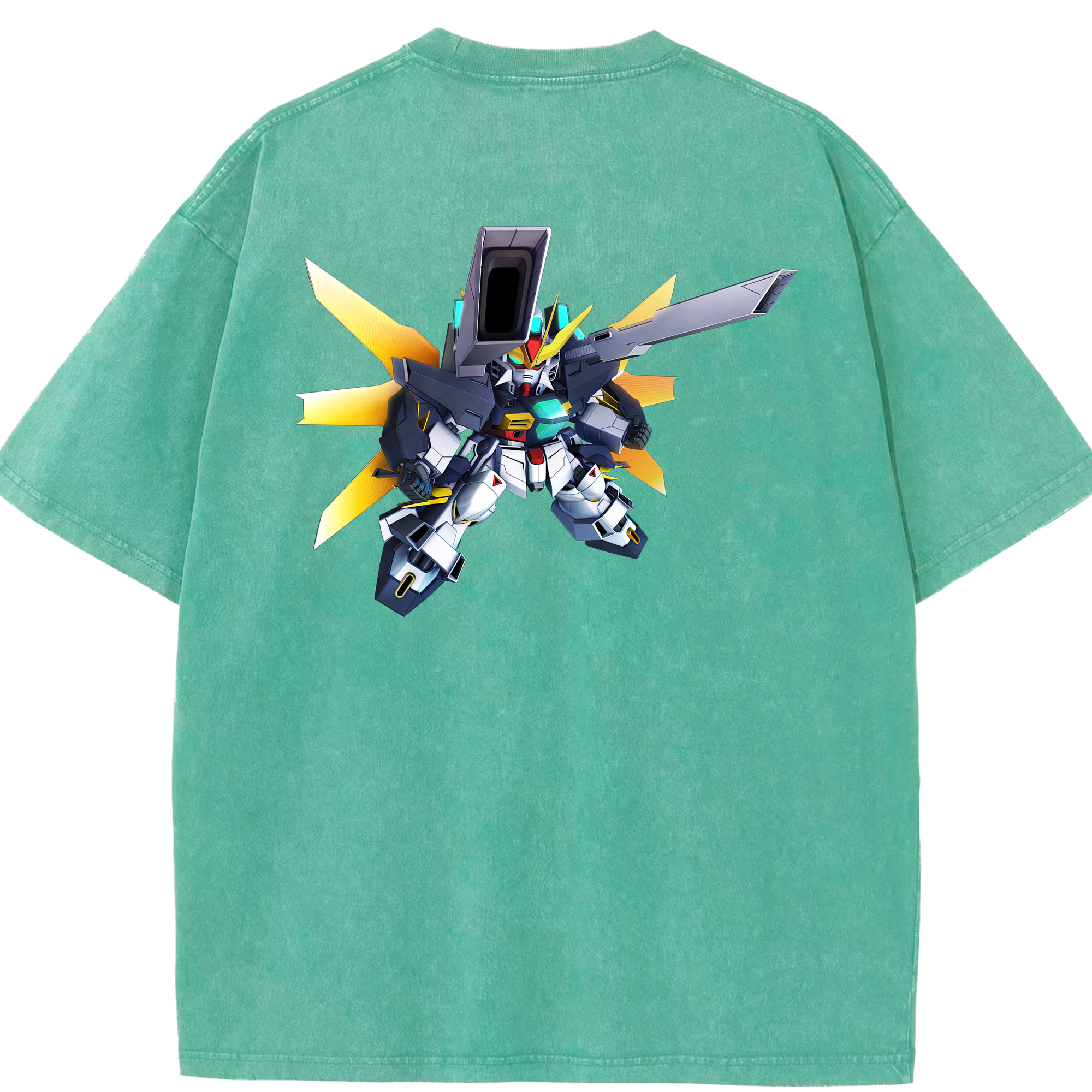（画像用） 機動戦士ガンダム Mobile Suit Gundam 綿100% ヴィンテージ風 半袖Tシャツ（背面プリント）